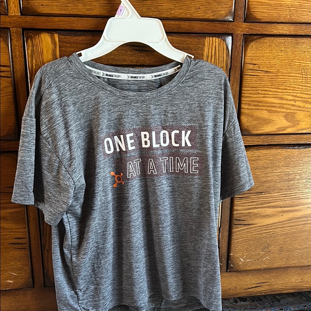 Gray Kids Shirt - One Block at a Time
